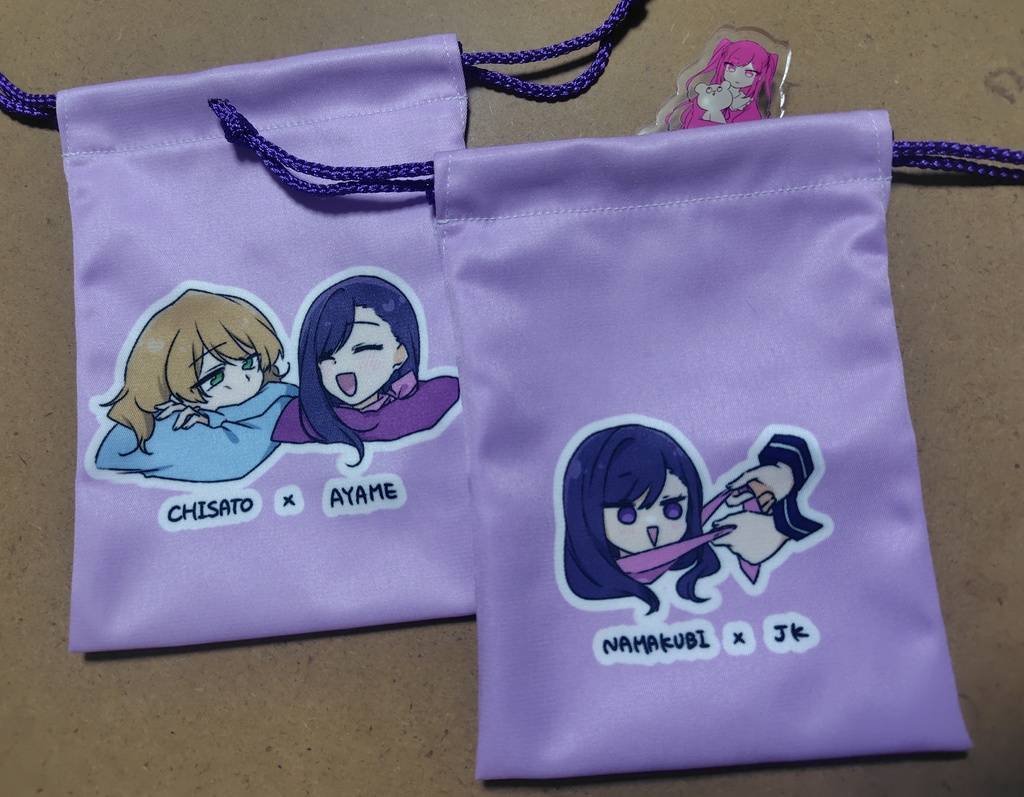 JKと生首のミニ巾着