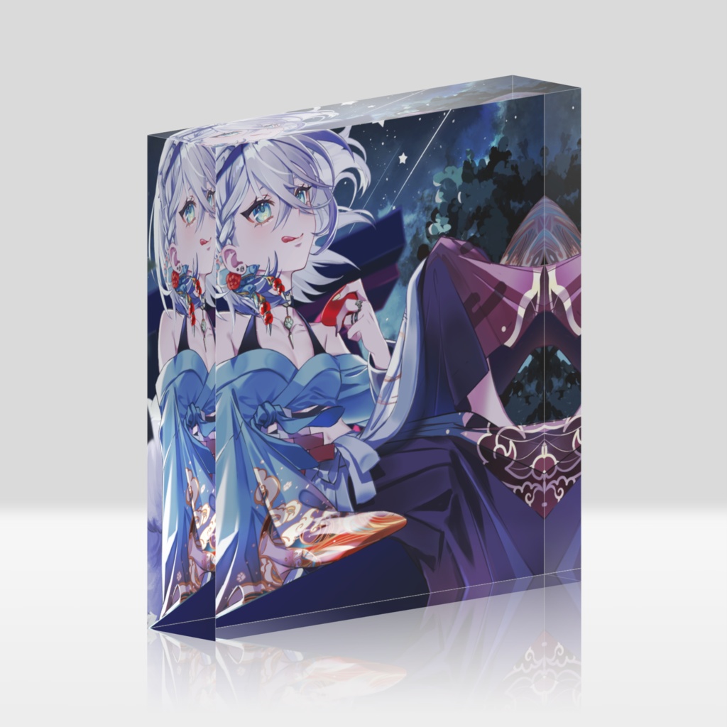 【誕生日記念】今夜も酒がおいしい夜ですね【白狗翠_アクリルブロック】