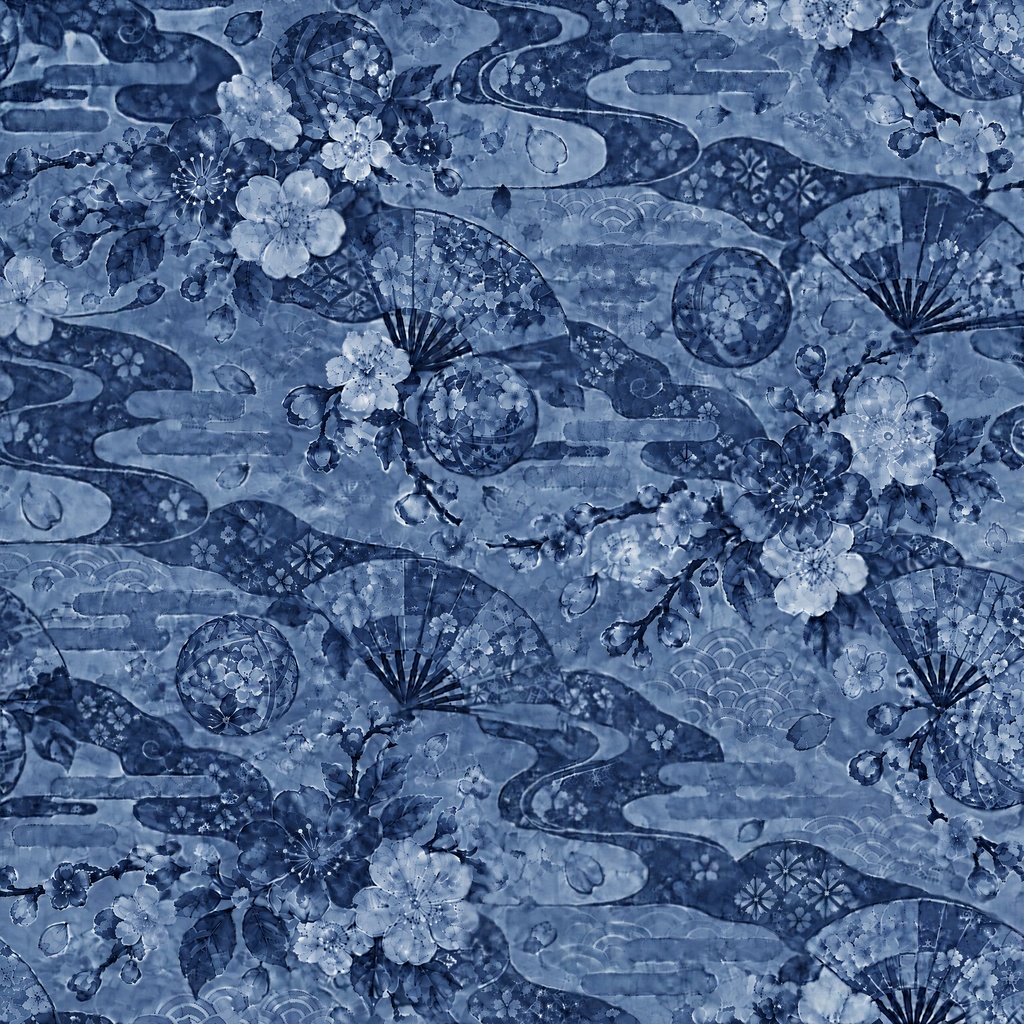 🌸 桜と扇の華やかな和柄|シームレスデジタルペーパー10色セット Japanese Sakura & Folding Fan Seamless Digital Paper – 10 Colors