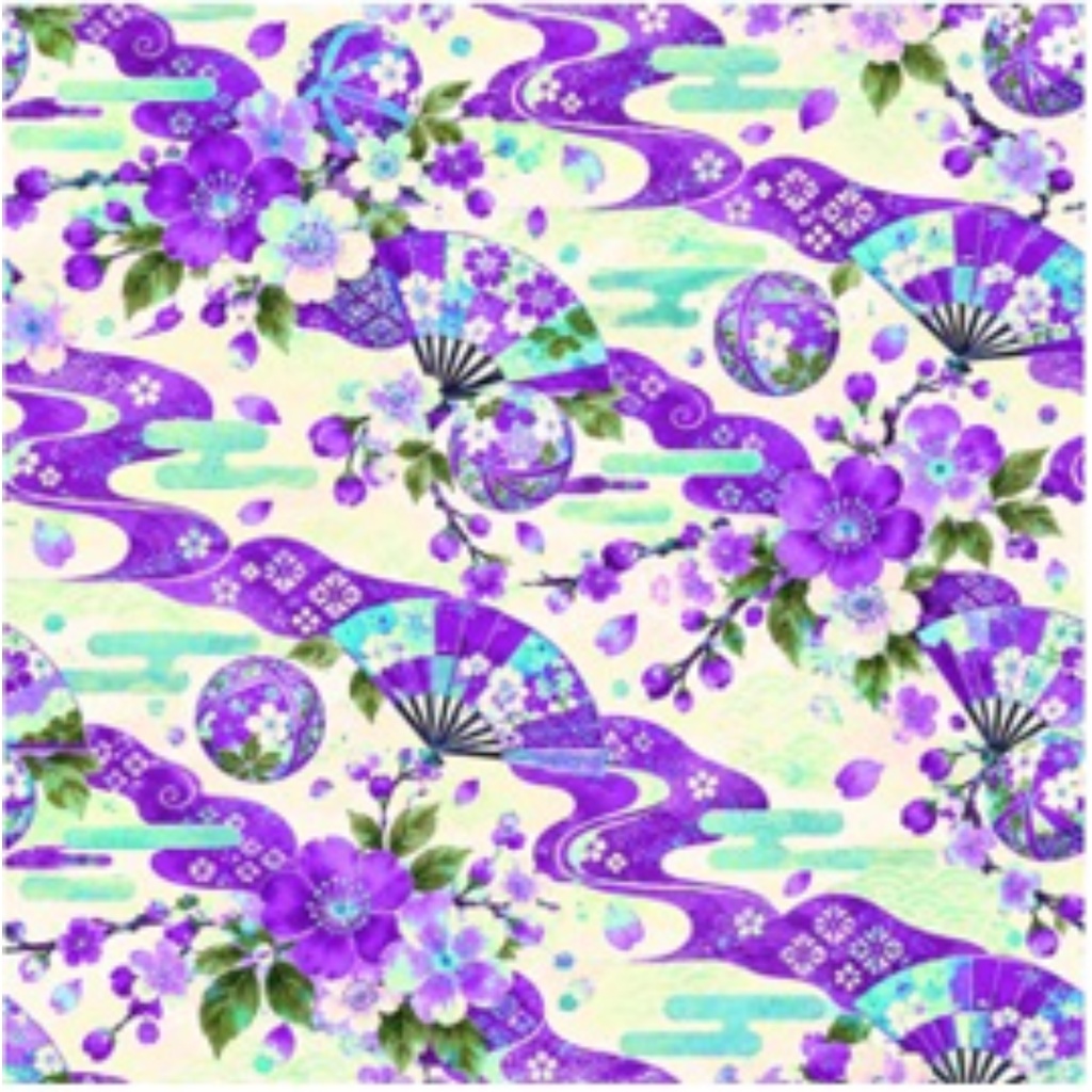紅と金の華やかな和柄|桜・扇・手まりのデジタルペーパー10色セット|Japanese Floral Digital Paper – 10 Colors