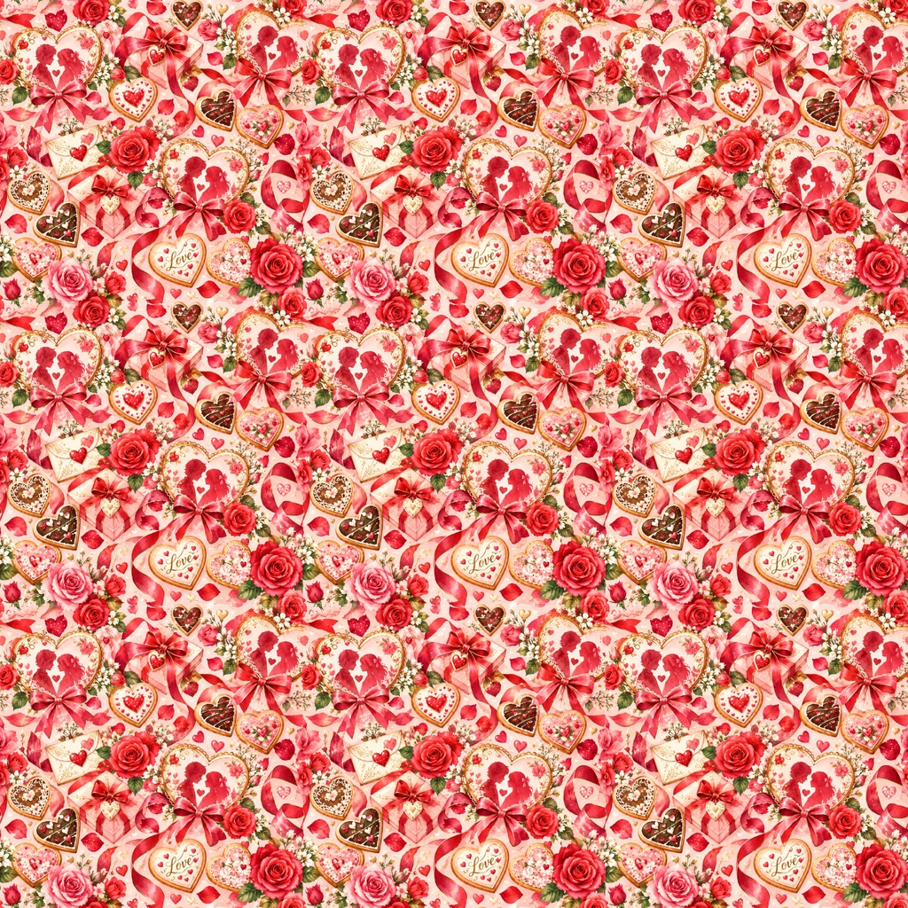 「ハートの中で出会う二人・恋のバレンタイン水彩柄10色セット」Love Begins in a Heart – Romantic Valentine Watercolor Digital Paper | 10 Colors