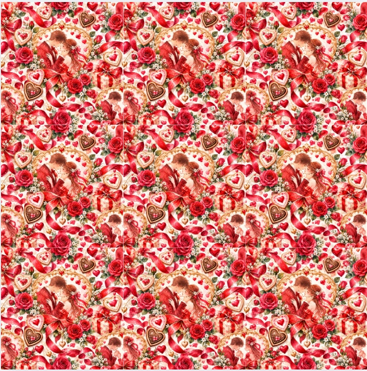 「愛を誓う二人の優しい時間・バレンタイン水彩デジタルペーパー10色セット」A Tender Moment of Love – Romantic Couple Valentine Watercolor Digital Paper | 10 Colors