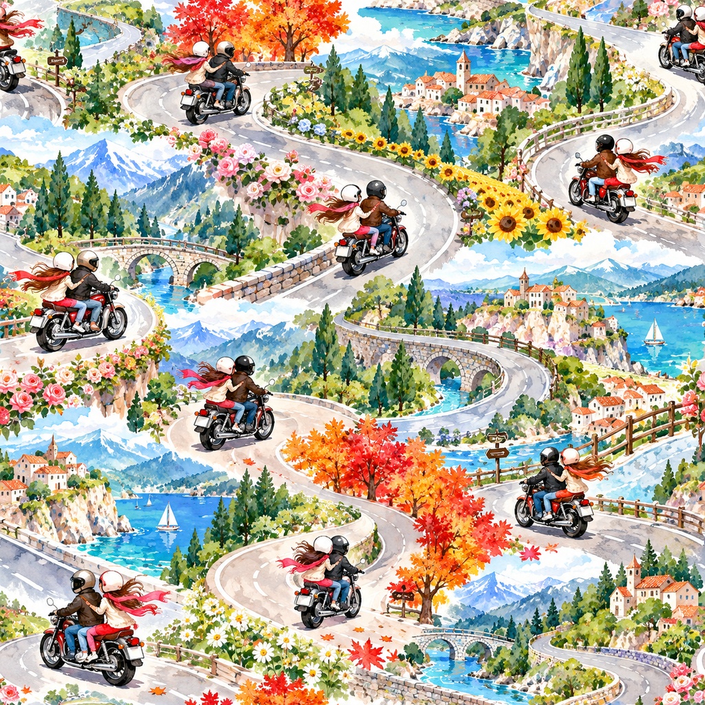 二人で走る夢の道・ロマンチックツーリング　Our Dream Road – A Romantic Motorcycle Journey