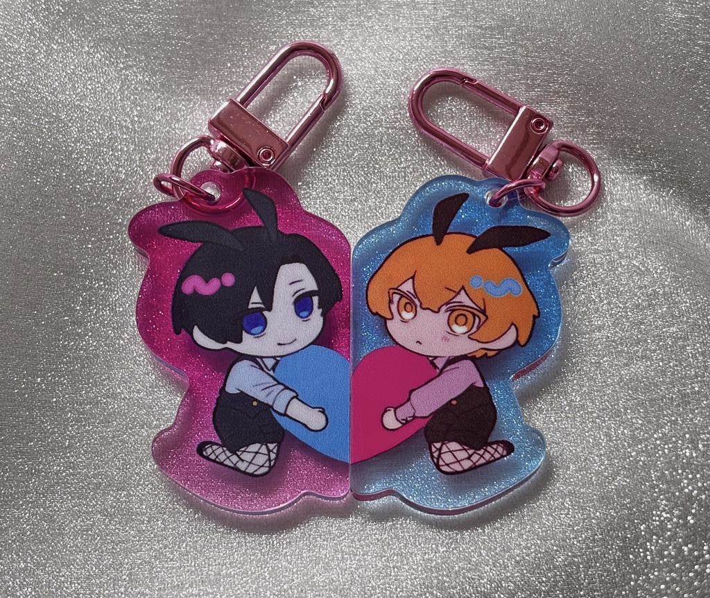 🐍と🐣のバニーペアアクキー