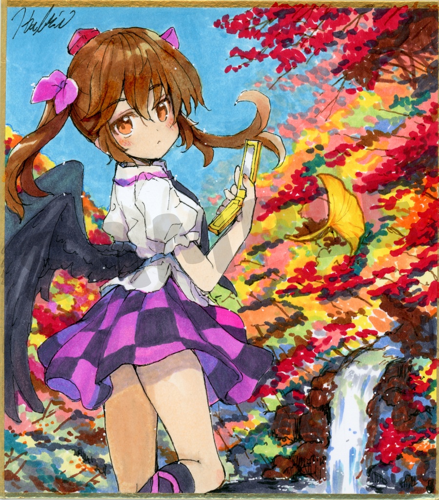 【アナログ原画】姫海棠はたて【東方project】