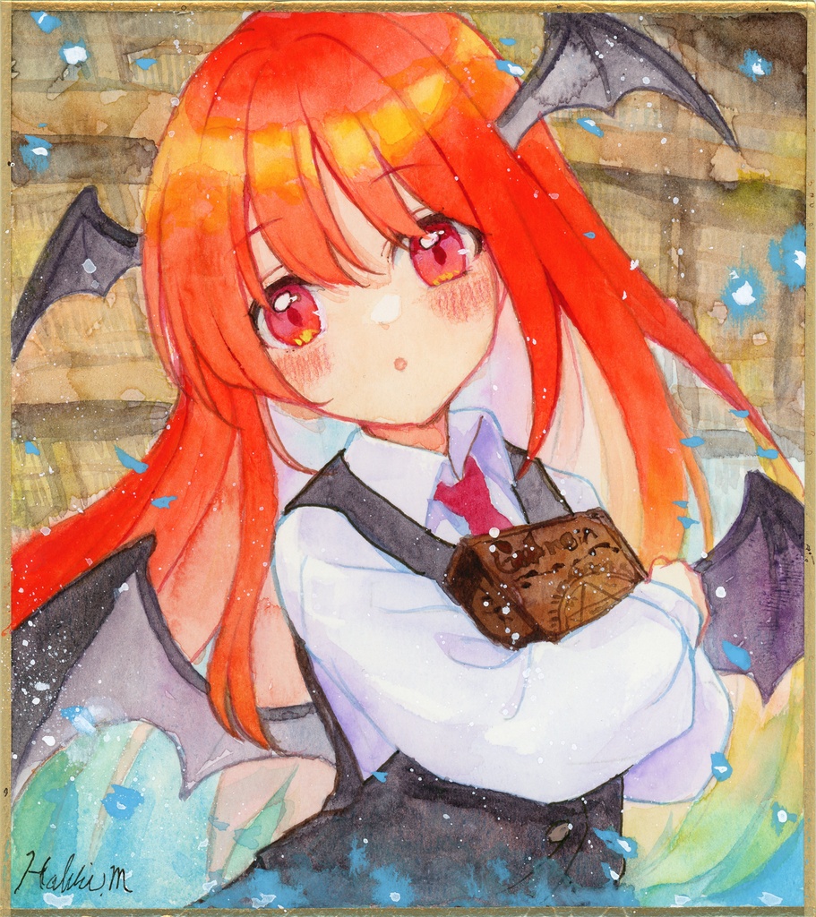 【アナログ色紙】小悪魔【東方project】