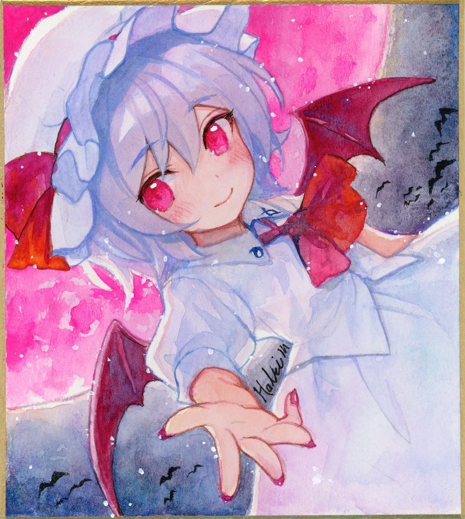 【アナログ色紙】レミリア【東方project】