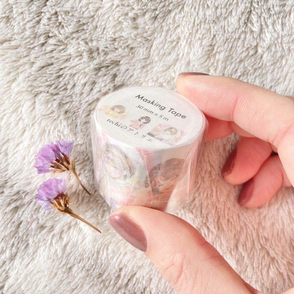 女の子たちのマスキングテープ(ほっこりピンク)