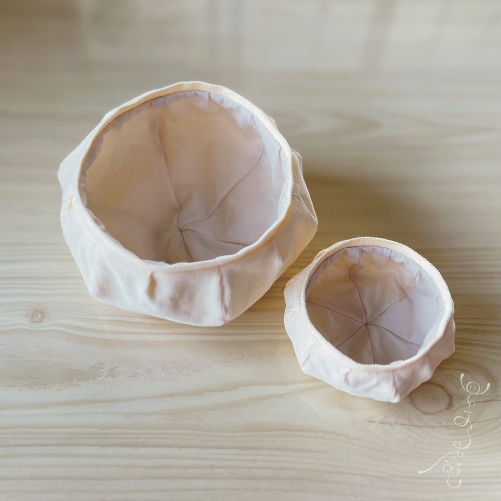 コーデュロイの帽子 装飾あり/なし(3サイズ)