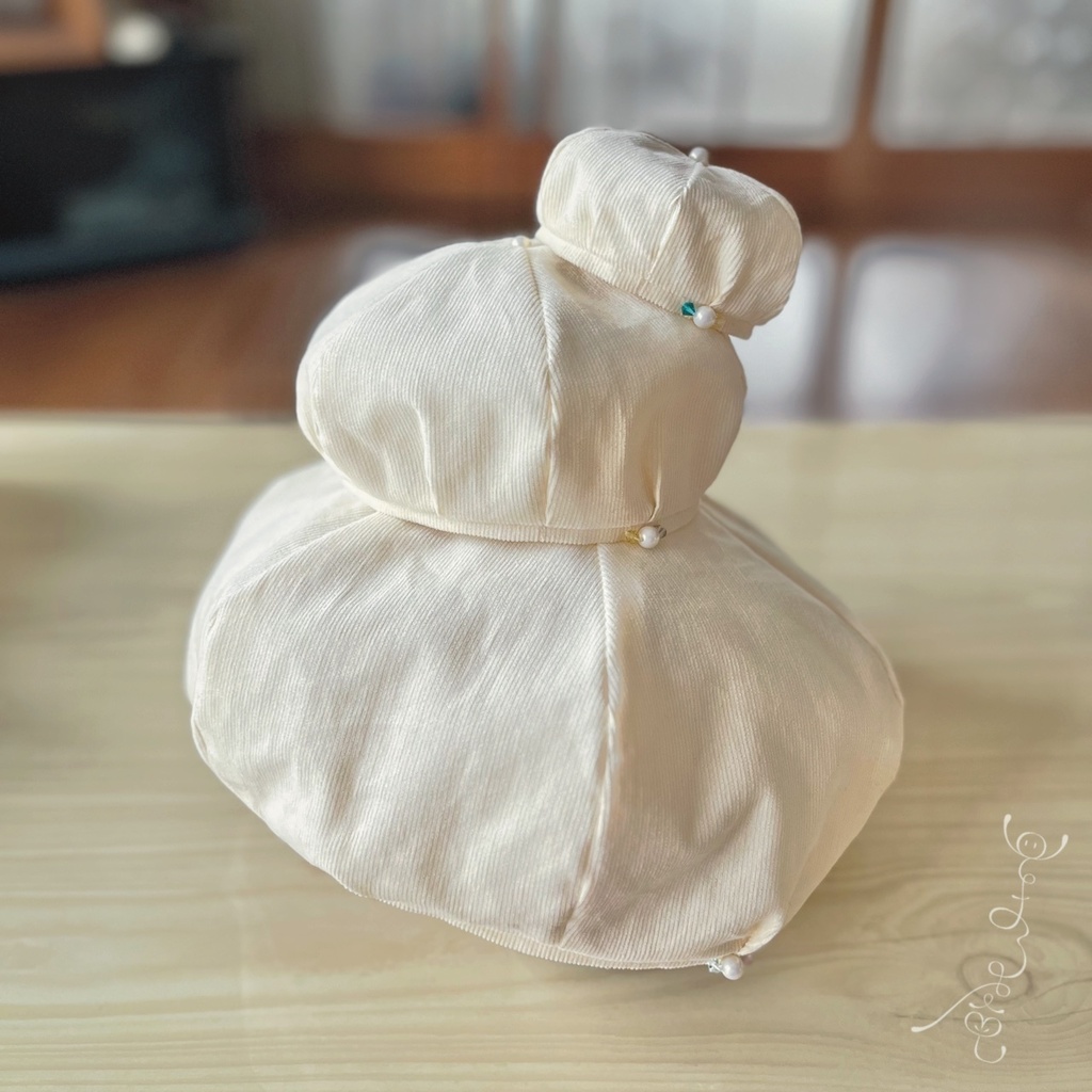 コーデュロイの帽子 装飾あり/なし(3サイズ)