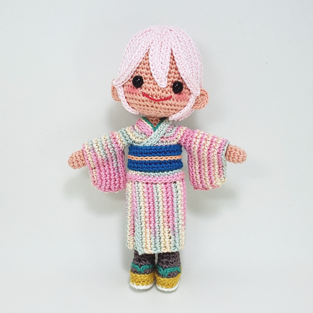 あみぐるみ 着物×どんぐり帽子