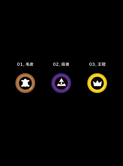 Neon Village オリジナルサークルピンズ(全3種)