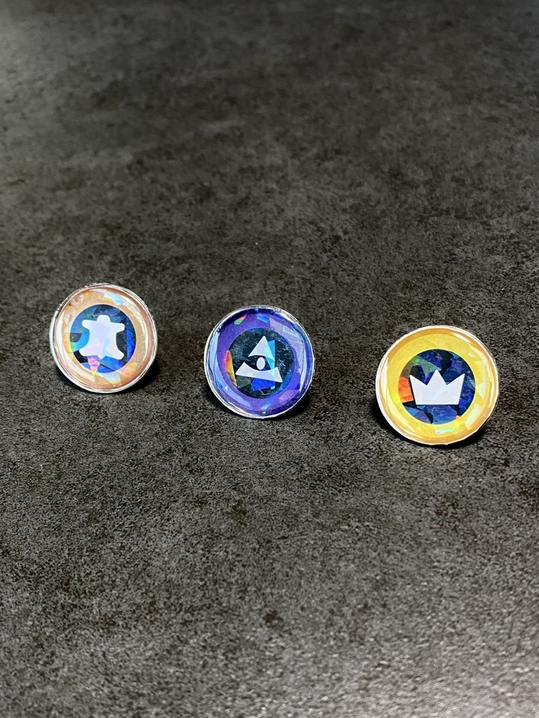 Neon Village オリジナルサークルピンズ（全3種）