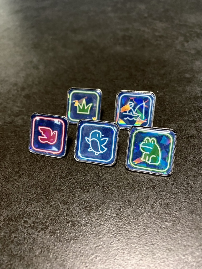 Neon Village オリジナルスクエアピンズ（全9種）