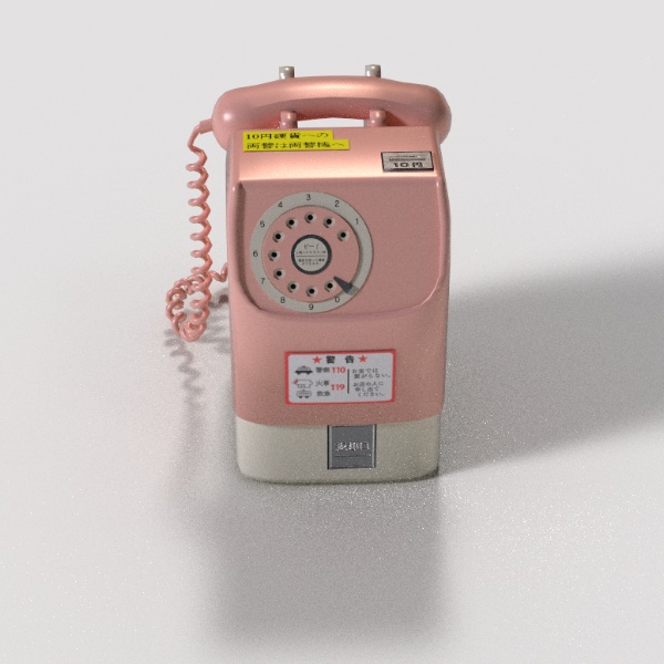 VRC向け3Dモデル『特殊簡易公衆電話四郎くん』