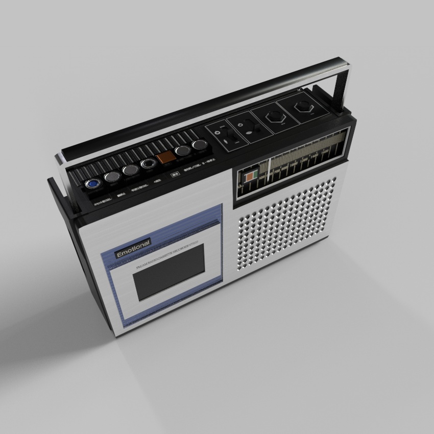 3Dモデル『ラジカセ』