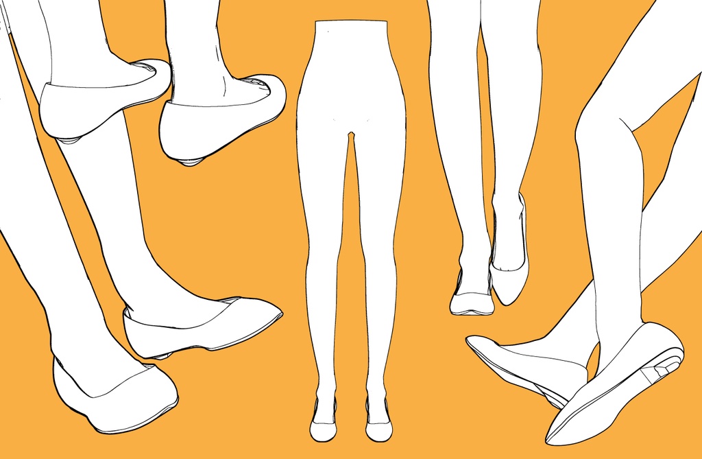 ローパンプス+下半身