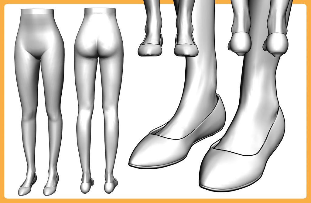 ローパンプス+下半身