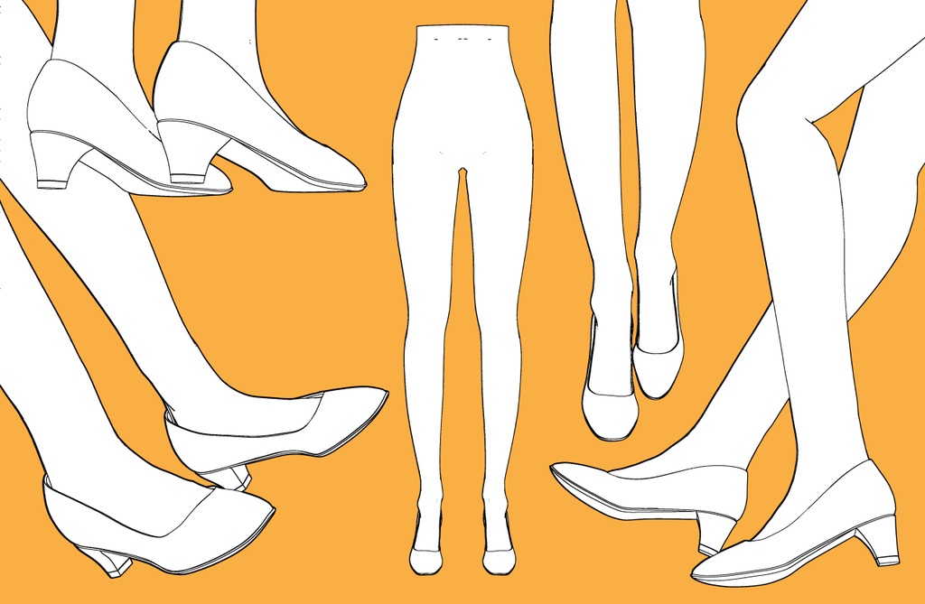 パンプス+下半身