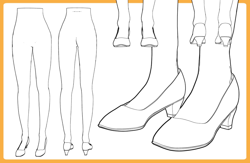 パンプス+下半身