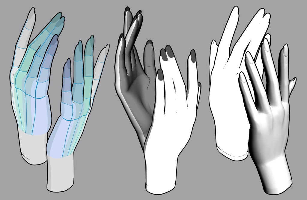 女性の手 ネイル