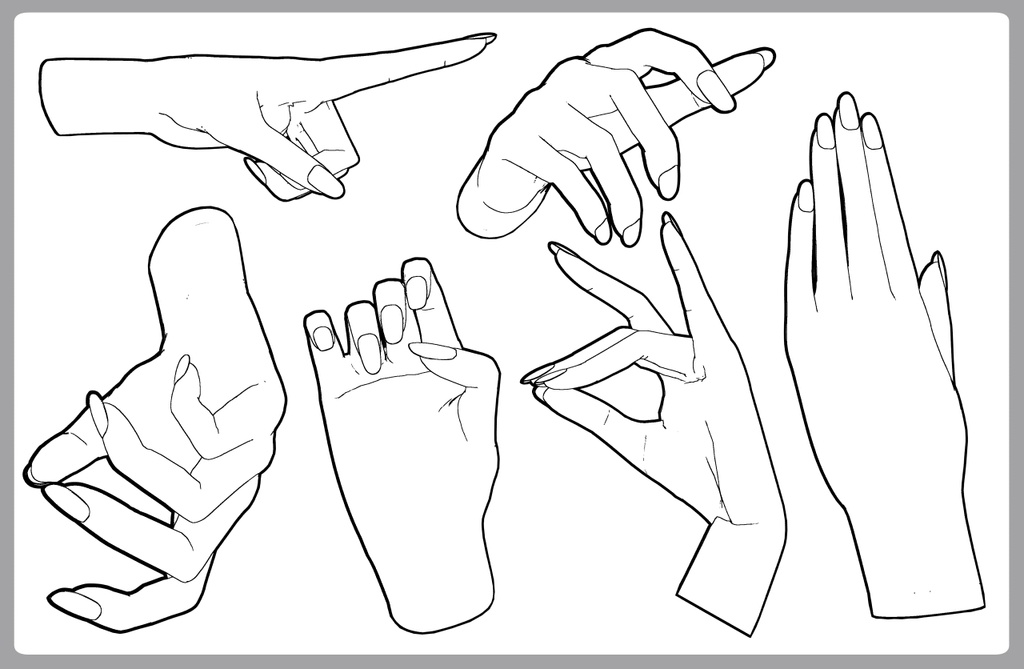 女性の手 ネイル