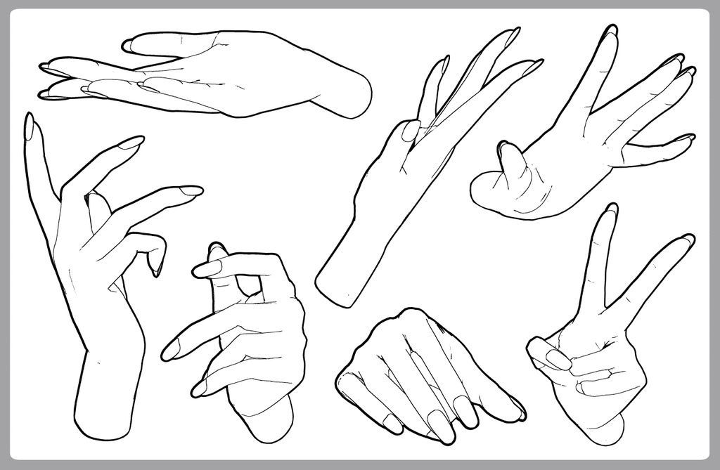 女性の手 ネイル