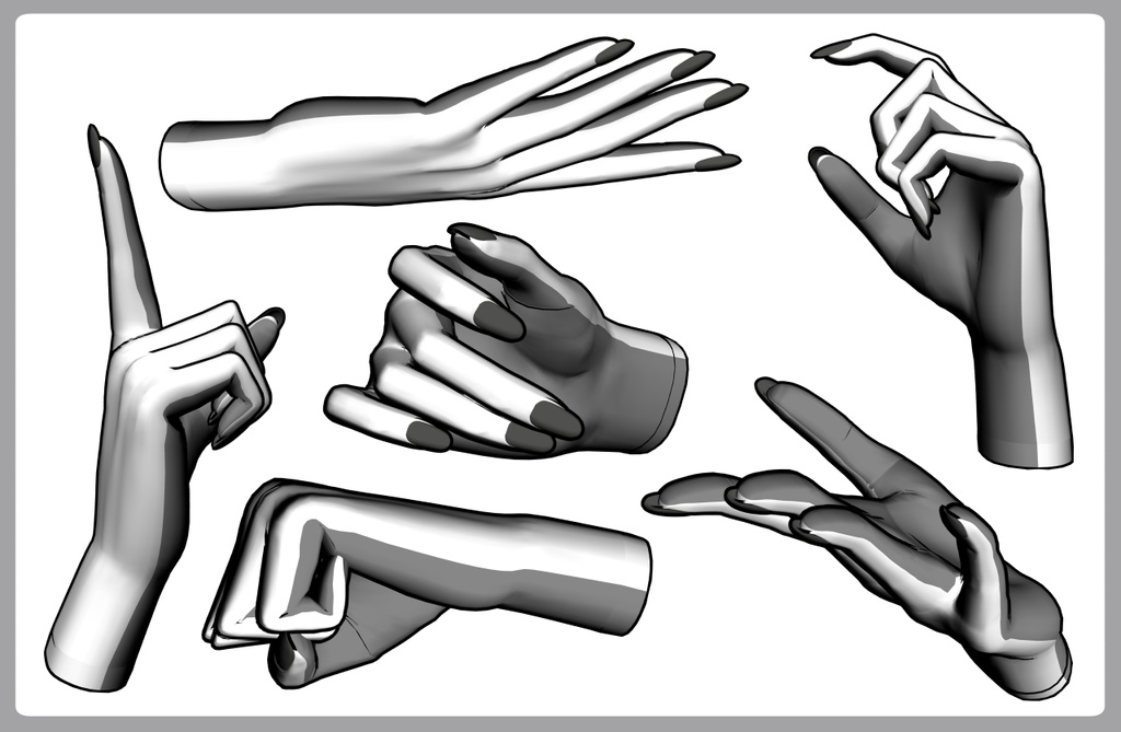 女性の手 ネイル