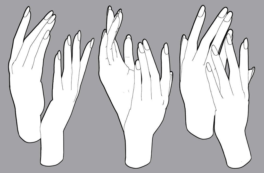 女性の手 ネイル