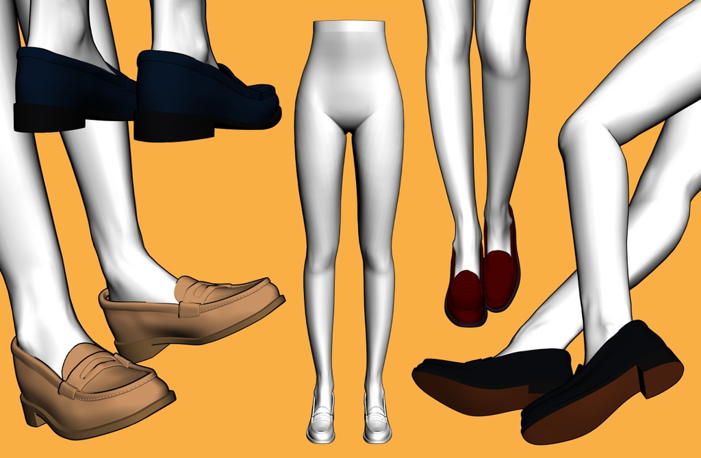 ローファー スクール+下半身