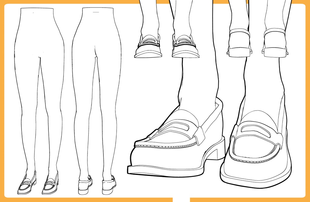 ローファー スクール+下半身