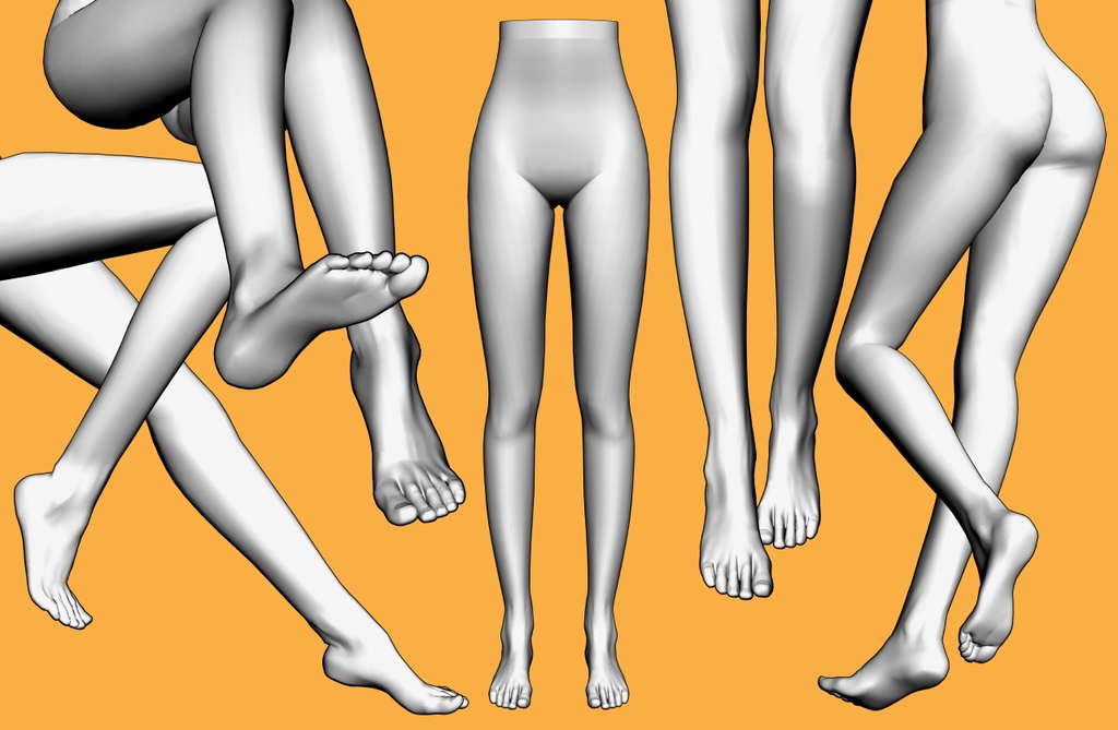 女性の下半身3D