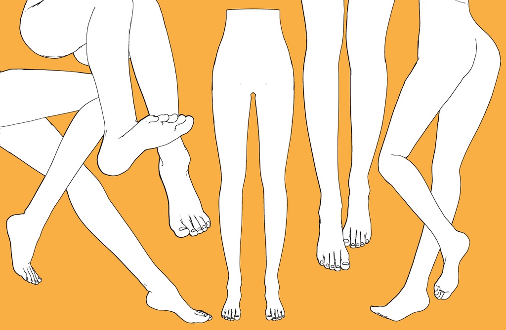 女性の下半身3D