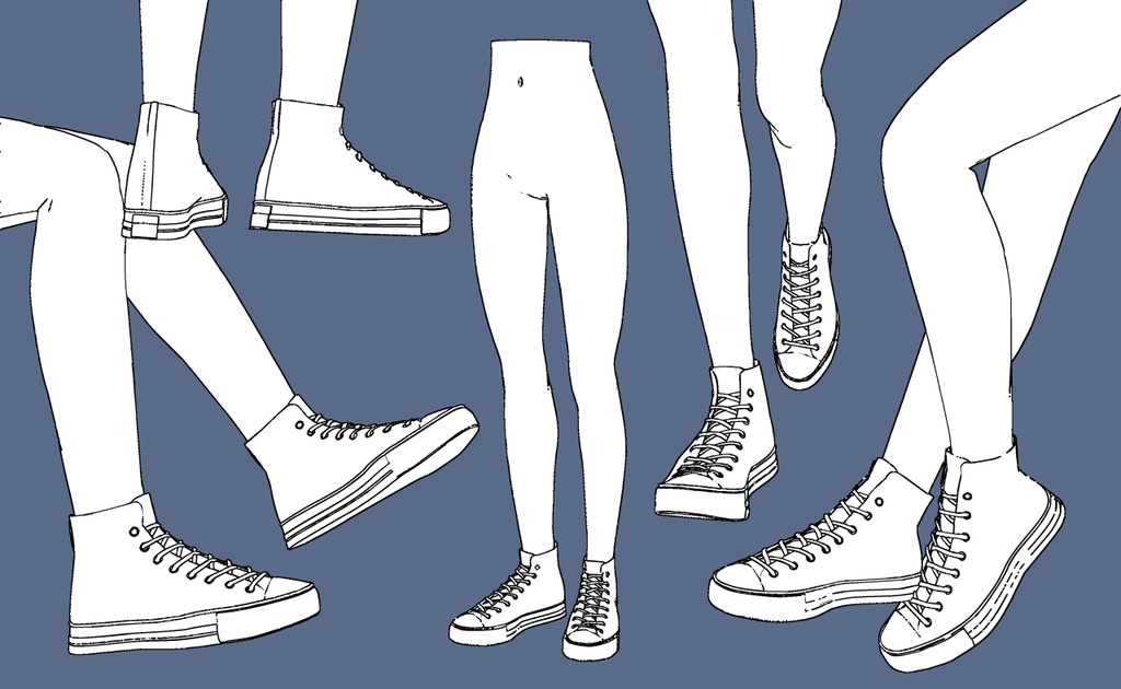 スニーカー13+下半身