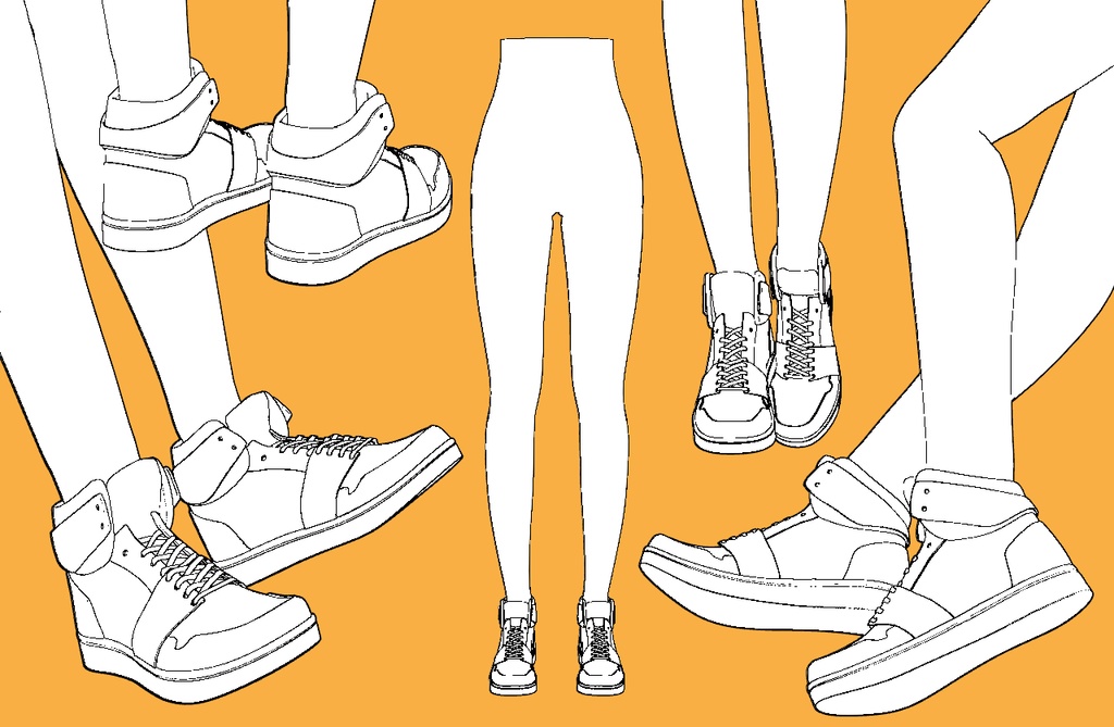 バスケットボールシューズ+下半身