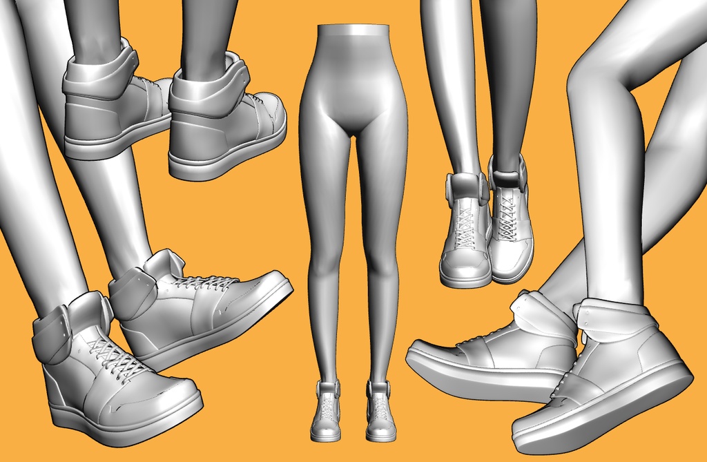 バスケットボールシューズ+下半身