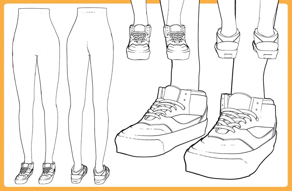 ミドルカットスニーカー2+下半身