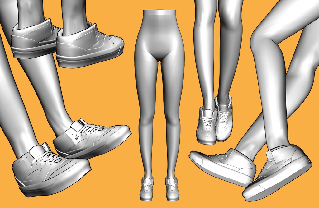 ミドルカットスニーカー2+下半身