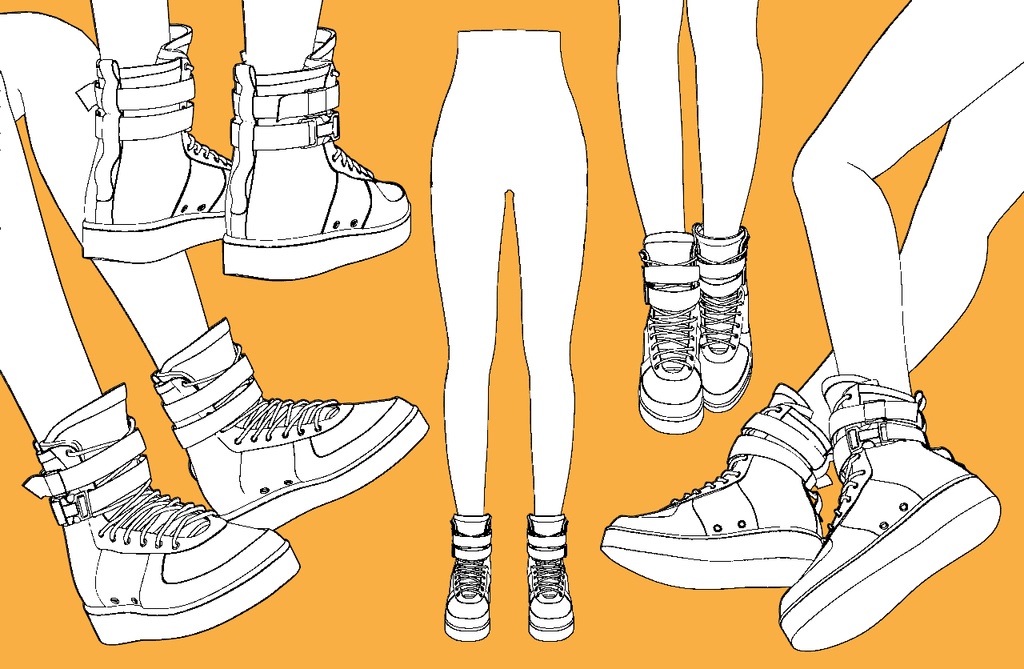 ハイカットスニーカー+下半身