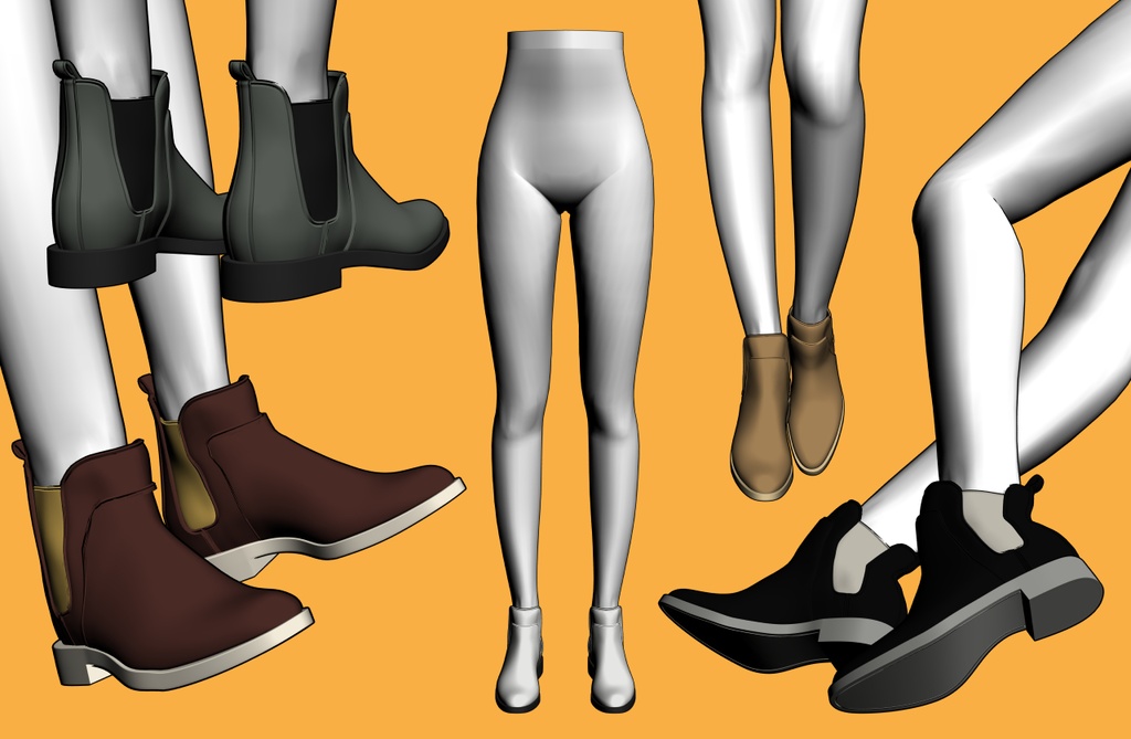 チェルシーブーツ+下半身