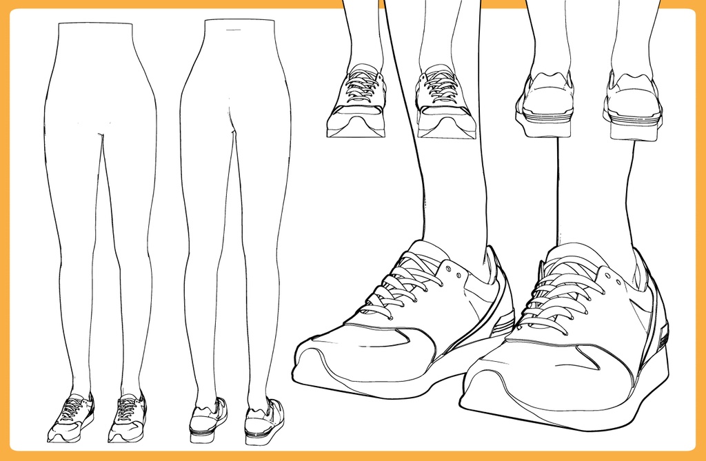 スニーカー+下半身