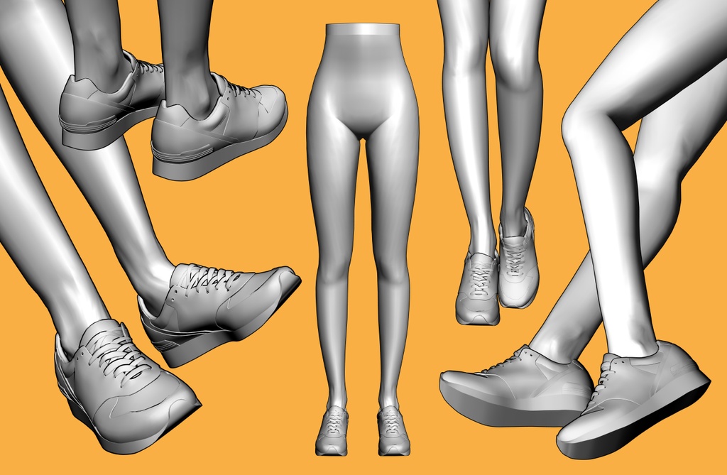 スニーカー+下半身