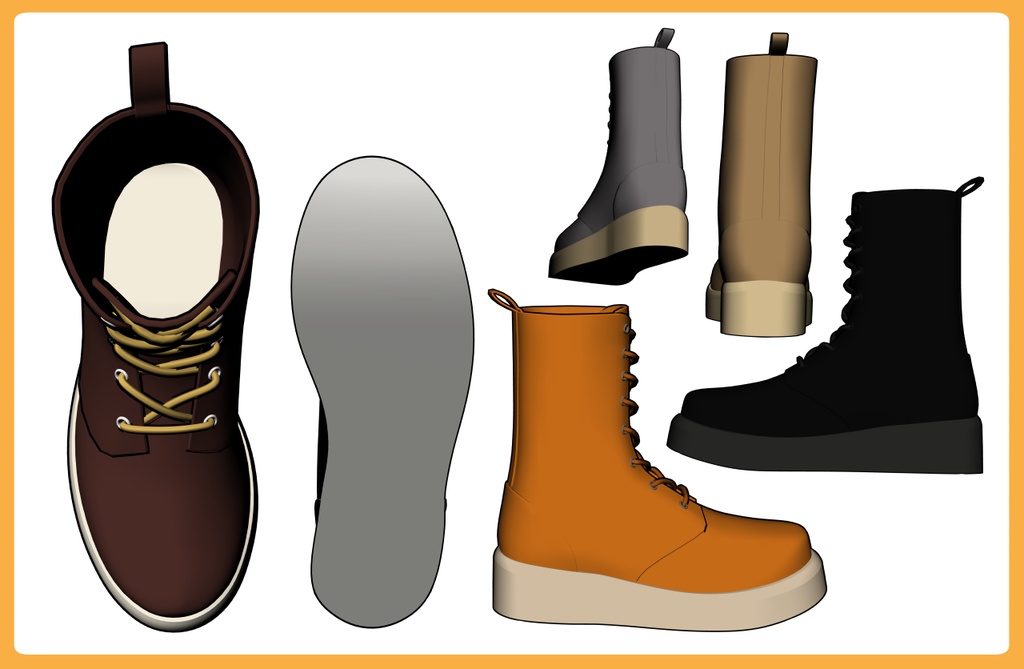 レースアップブーツ 厚底