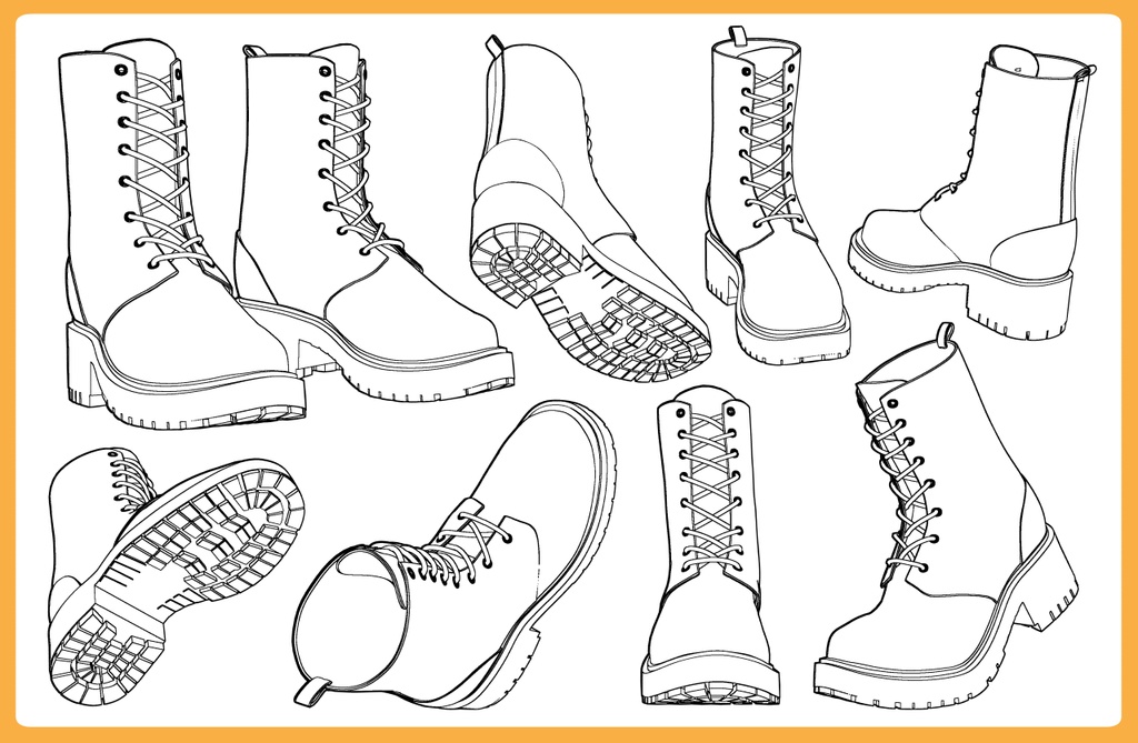 レースアップブーツ 厚底2