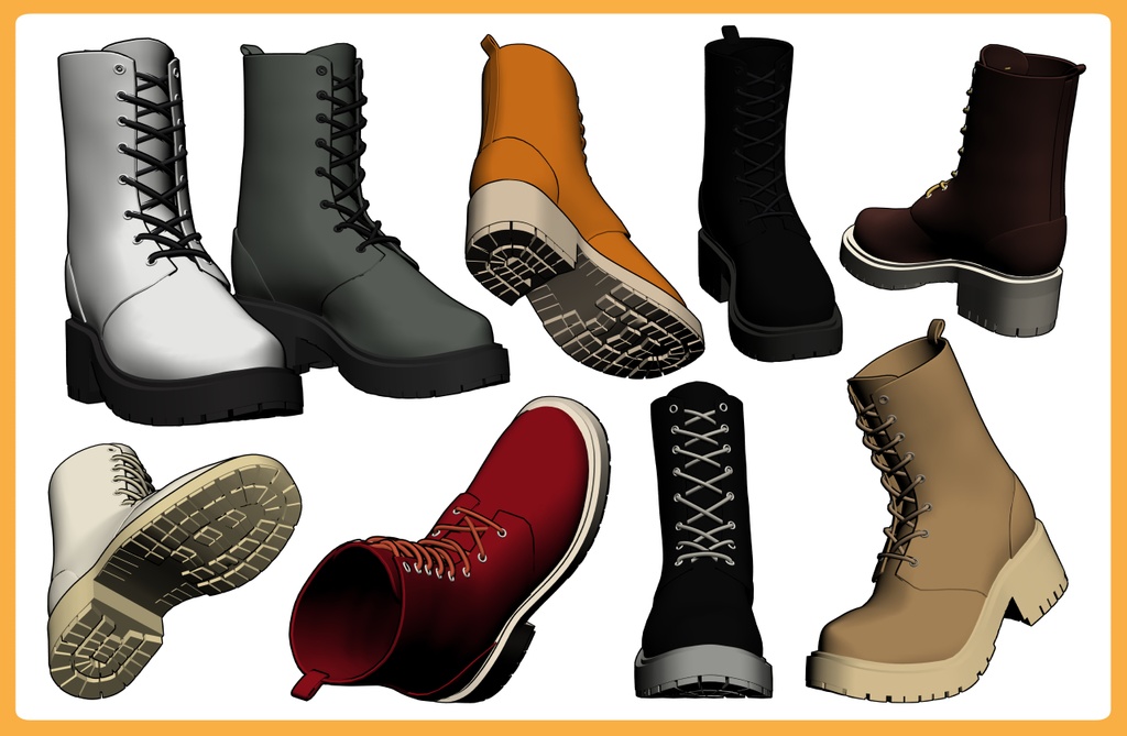 レースアップブーツ 厚底2