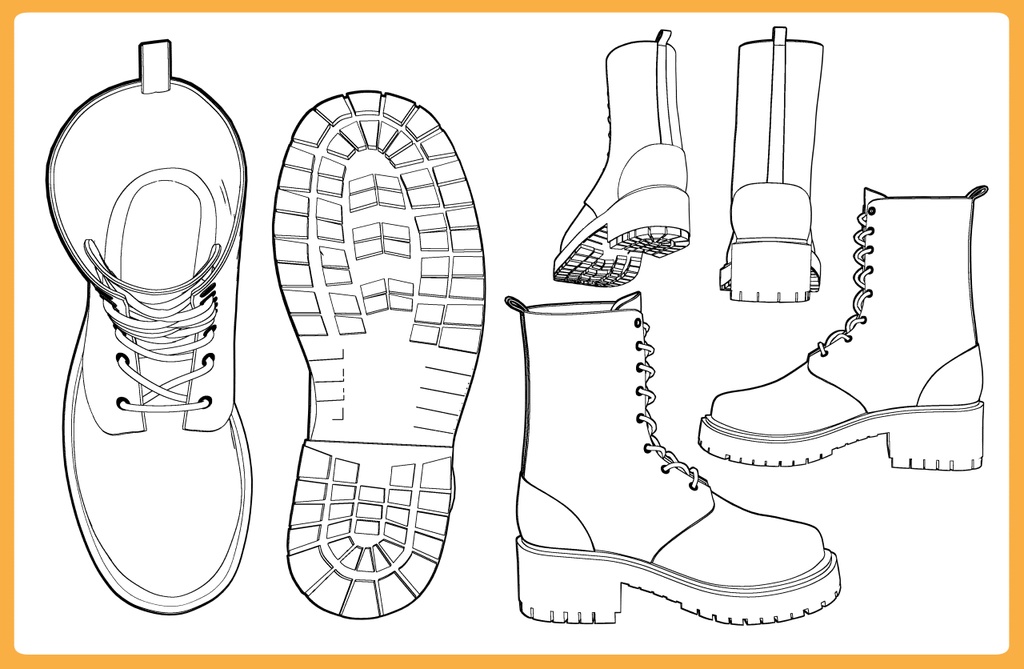 レースアップブーツ 厚底2