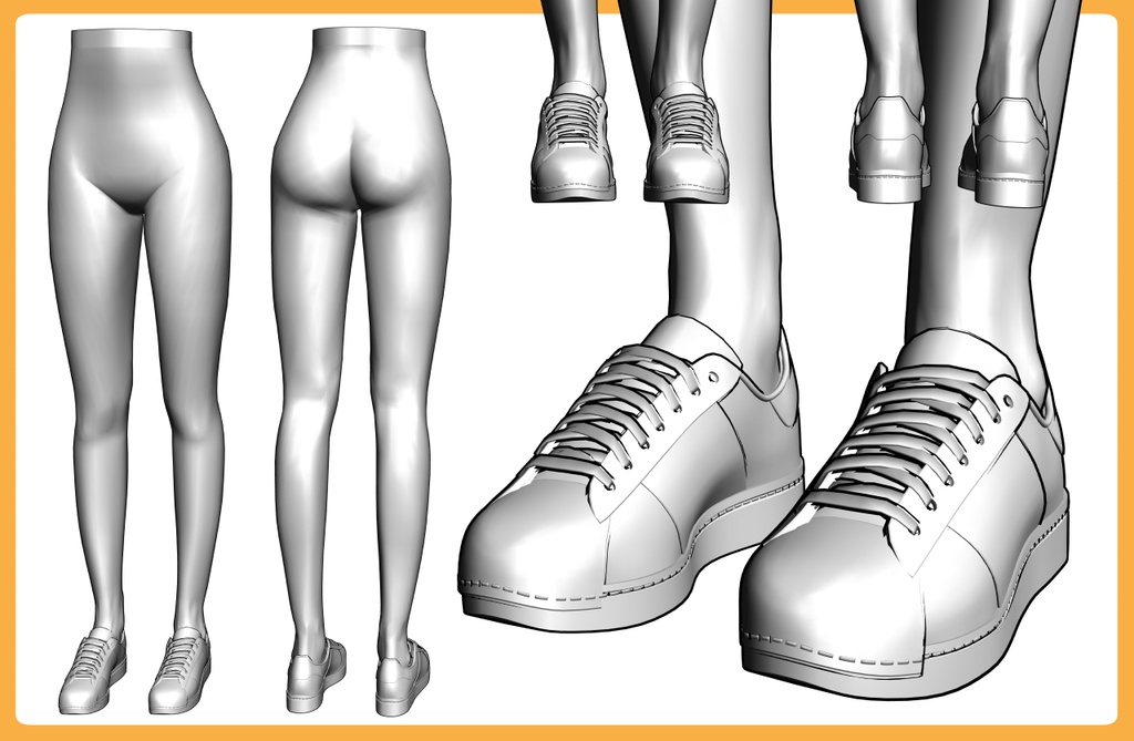 スニーカー3+下半身