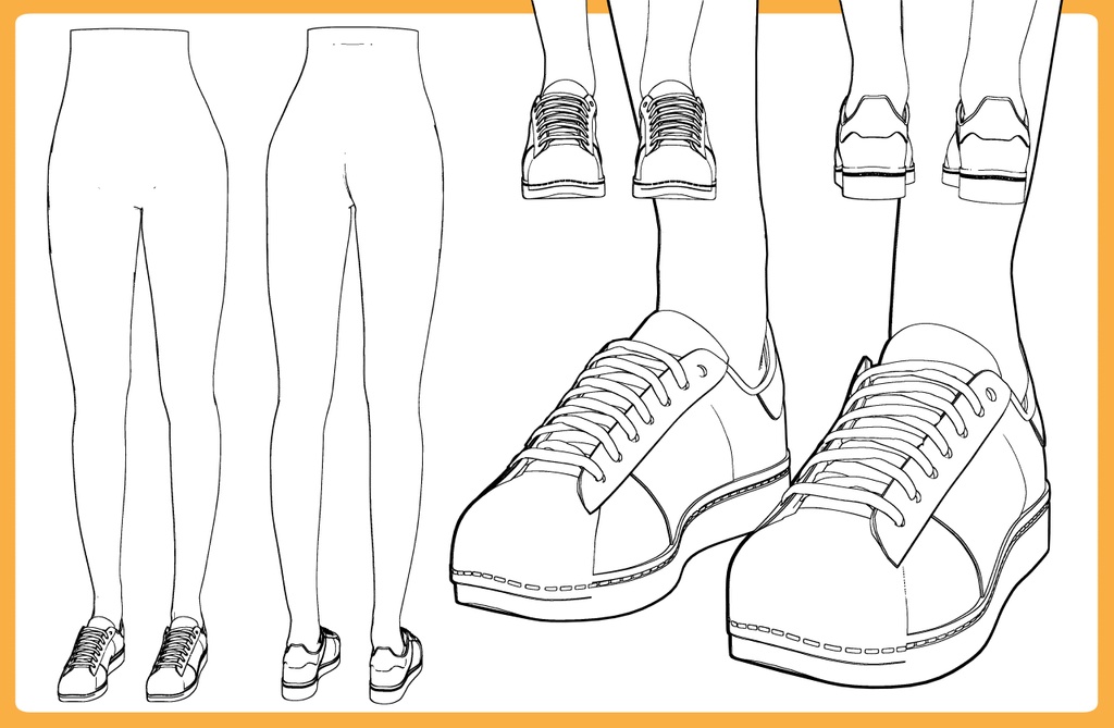スニーカー3+下半身