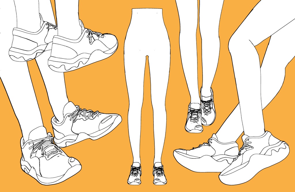 スニーカー4+下半身