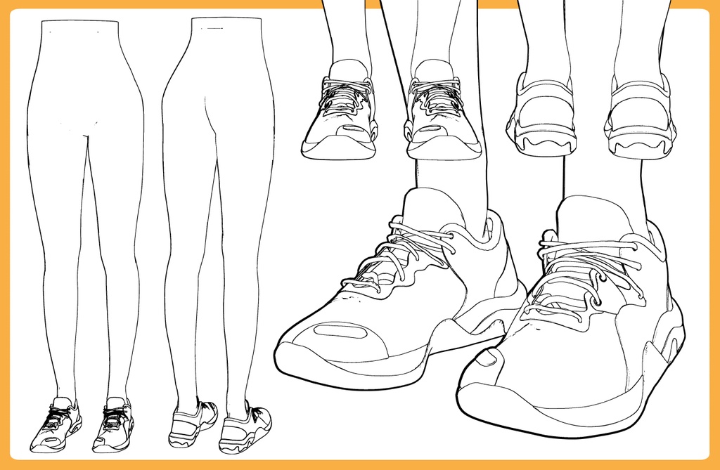 スニーカー4+下半身